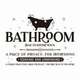 thumbnail image 3 of 45x30cm Bathroom Door Sign Sticker - Black Text Wall Decal for Toilet/Restroom Privacy (Humorous & Stylish Home Decor), 3 of 6