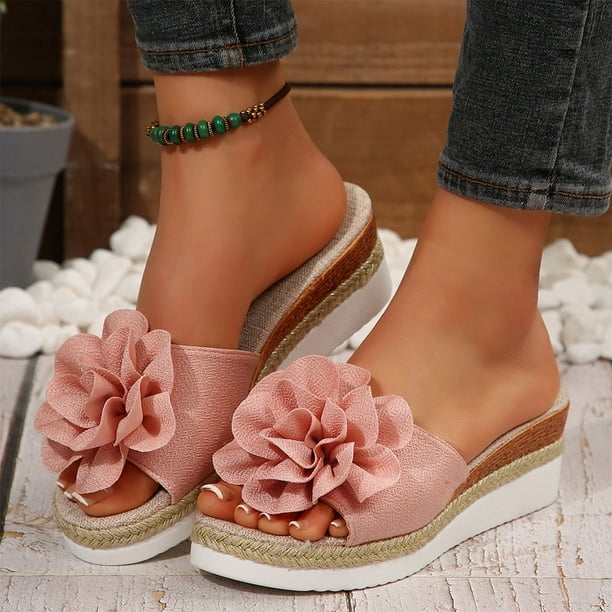 Hopeusnice Wedges Shoes for Women Open Toe Breathable Non-Slip