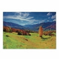 thumbnail image 1 of Autumn Cutting Board, Alpine Mountains with Farmland Fall Season Forest European Landscape Illustration, Decorative Tempered Glass Cutting and Serving Board, Small Size, Multicolor, by Ambesonne, 1 of 1