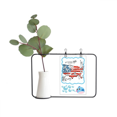 thumbnail image 1 of America Map Liberty Word Illustration Transparent Glass Hanging Vases Decoration Bottle, 1 of 2