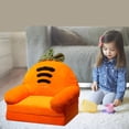 thumbnail image 4 of naioewe Children's 2-in-1 Flip Open Foam Compressed Sofa Cover , Folding Seat Baby Can Sit Cushion Integrated Cushion, Orange, 4 of 4