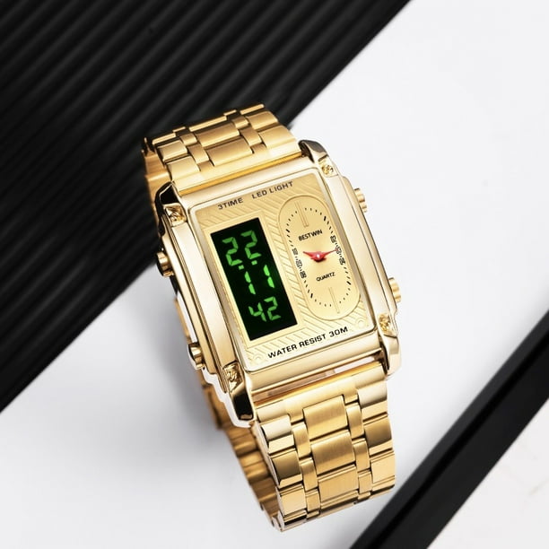 Reloj de moda elegante cuadrado, reloj electrónico para hombre, reloj para hombre, reloj elegante y multifuncional para combinar