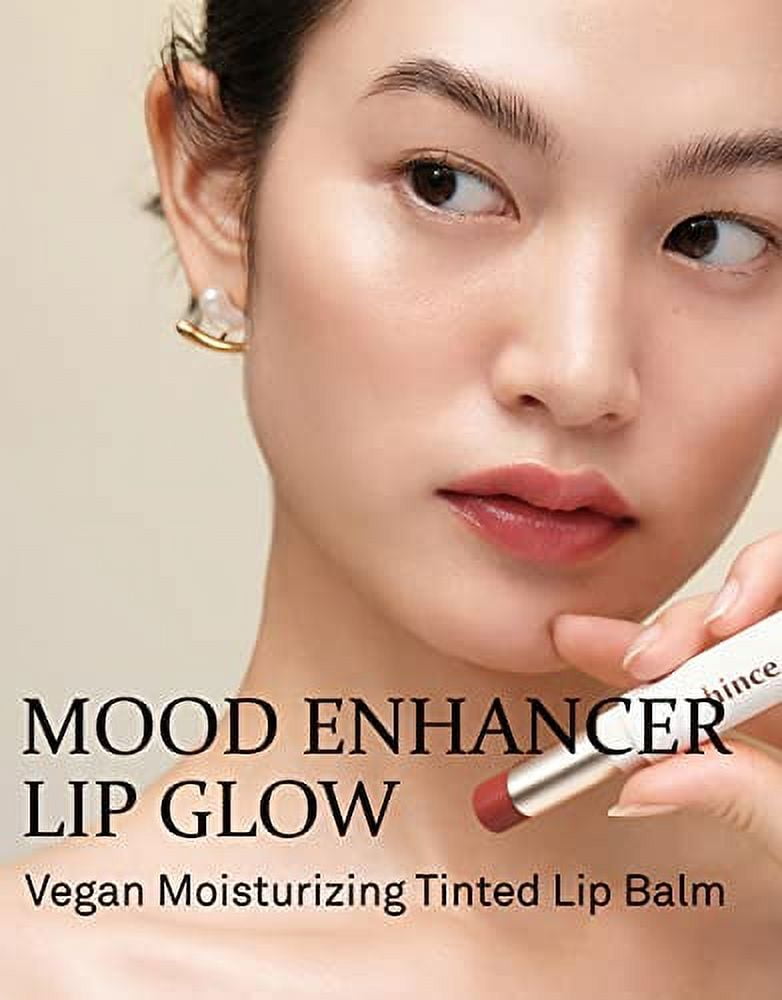HINCE Mood Enhancer Lip Glow, Moisturizing Lip Balm with Shea Butter & Sweet Almond, Non-Sticky and Long-lasting Tinted Lip Tint with Buttery Balm Texture for Neutral Color 0.2oz. (CHILL OUT)