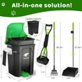 thumbnail image 2 of Dog Poop Trash Can Outside with Pooper Scooper and Metal Rake & Tray, 20L/5Gal Dog Waste Trash Can with Lid, Pedal and Removable Inner Waste Bin, Pet Poop Bin with 100 Bags, Green, 2 of 12