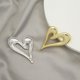 thumbnail image 2 of Broche Alfileres Corazón Oro Lindo Solapa Hijab para Mujer Broches De Moda Joyería, 2 of 4