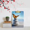 thumbnail image 5 of FMSHPON Zen Stones Butterfly Clipboard Hardboard Wood Nursing Clip Board and Pull for Standard A4 Letter 13x9 inches, 5 of 5