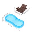 thumbnail image 3 of 2 sets mini piscina mini casa anillo de natación silla playa modelos de paraguas de playa, 3 of 6