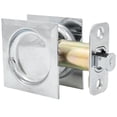 thumbnail image 2 of Stone Harbor Hardware Contemporary Square Pocket Door Lock, Passage Function, 2-3/8" Backset, Polished Chrome, 2 of 3