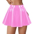 thumbnail image 3 of Landzoo Ladies Glossy Pleated Short Skirt Large Size Performance Skirt Skirt Comfortable Casual Women's Skirt, 3 of 6