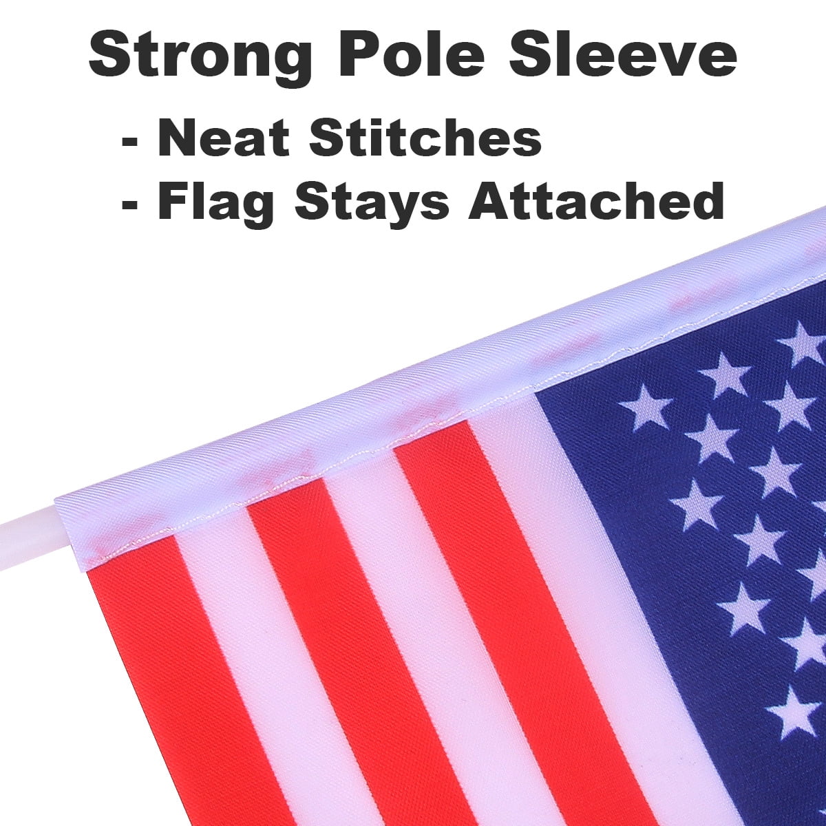 USA United States Mini Flag 300 Pack - Hand Held Small Miniature American US Flags on Stick - 4x6 Inch