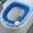 Blue, variant on Commode Cushion Household Seasons Toilet Seat Thickened With Handle Winter Toilet Ring Washable Sets Wear Knitted Toilet Seat