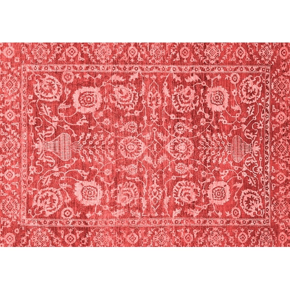 Ahgly Company Indoor Rectangle Oriental Red Traditional Area Rugs, 2' x 4'