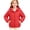 Red, variant on WDWYY Boys Girls Hooded Puffer Jacket Windproof Winter Casual Long Sleeve Full Zip Quilted Coat with Pockets Black 9-10Years