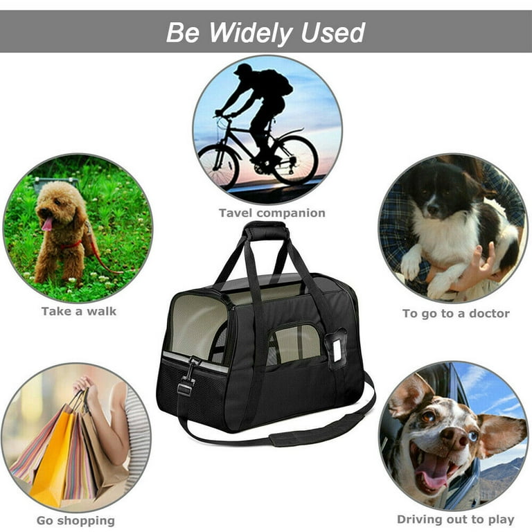 Morpilot Cat Carrier, Portable Pet Carrier Bag for Cats and Small Dogs,  Foldable Soft Sided Cat Transport Carrier, Airline Approved Pet Travel  Carrier