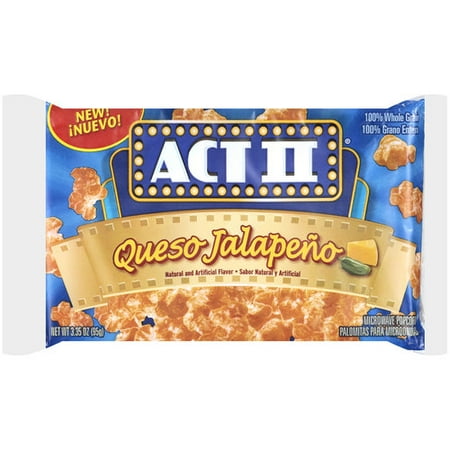 Act Ii Queso Jalapeno Microwave Popcorn 3 35 Oz Act Ii Queso Jalapeno Microwave Popcorn 3 35 Oz