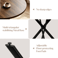 thumbnail image 6 of 43.5" Round Dining Table Set for 4,5 Piece Modern Kitchen Table Set with 4 Upholstered Chairs,Dining Room Set for Living Room,Apartment, 6 of 10
