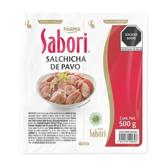 Salchicha de Pavo Sabori 500 g