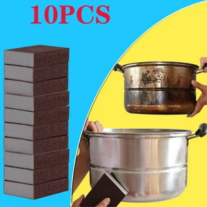 Iumwxz éponge Cuisine Éponge Émerie pour Éponges de cuisine pour poêle Pinceau éponges brunes + Emery Prix réduit