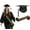 #A03-I Graduated, variant on Matte Graduation Cap Set with Sash Graduation Stole, Unisex Graduation Party Supplies for Commencement Ceremony, High School College Graduate Adults