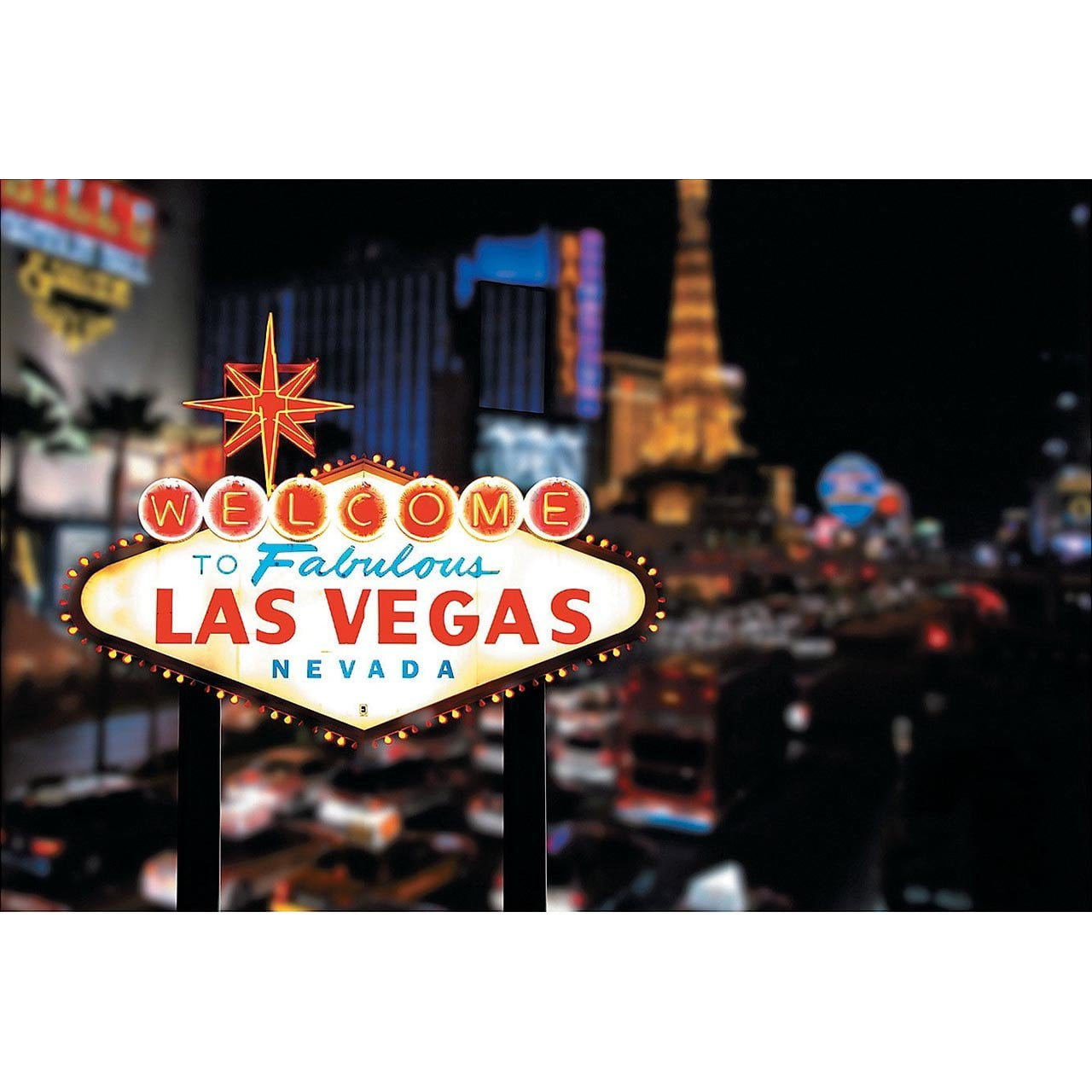 Welcome To Las Vegas Scene Casino Backdrop Banner Decoration Photo