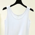 thumbnail image 4 of YHAJDS Womens Sleepwear Solid Sleeveless Crew Neck Loose Thin Soft Summer Pajama Shirts, 4 of 5