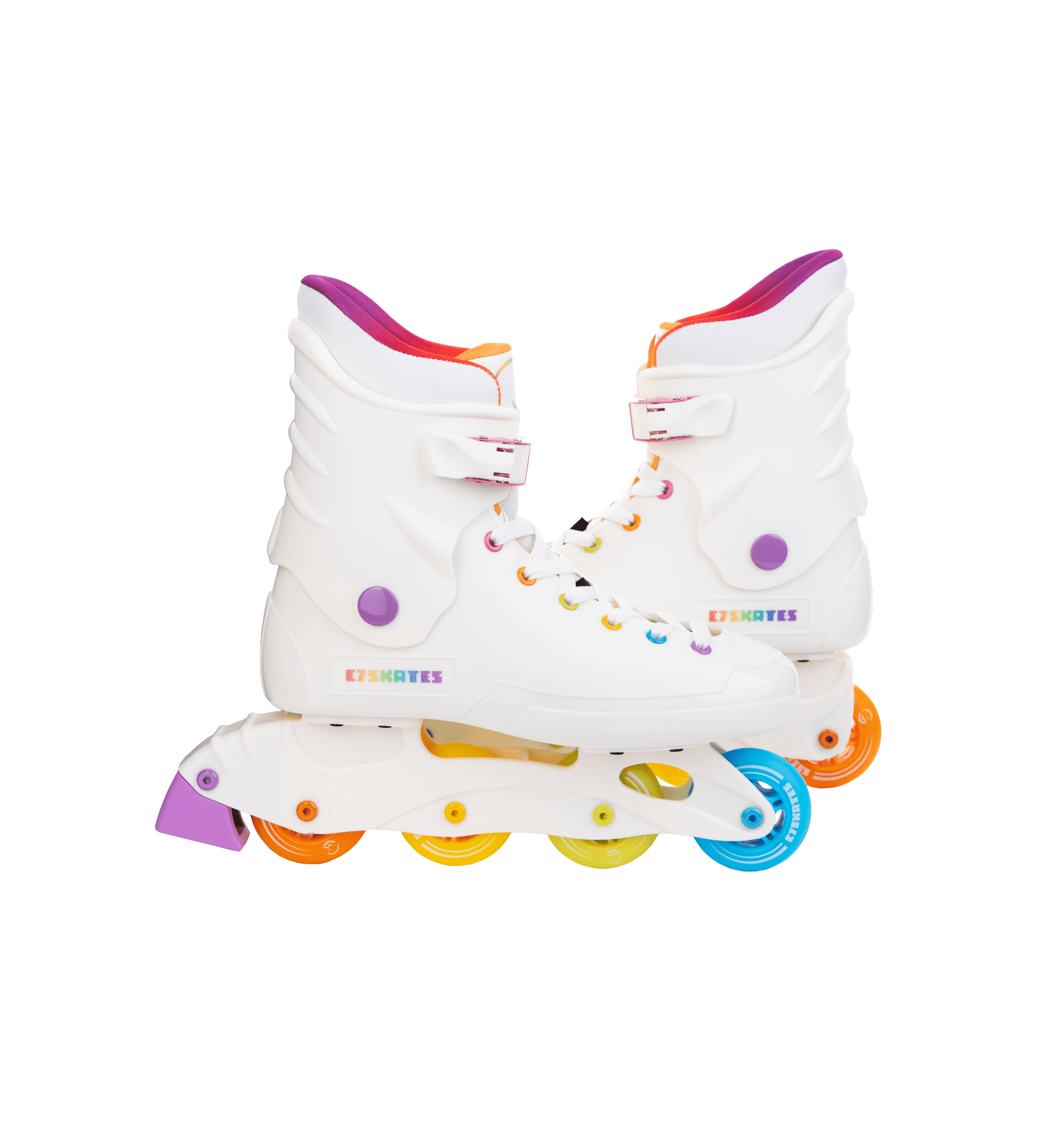 C7skates Rainbow Nostalgic Adult Inline Skates For Women and Adult, Size 11