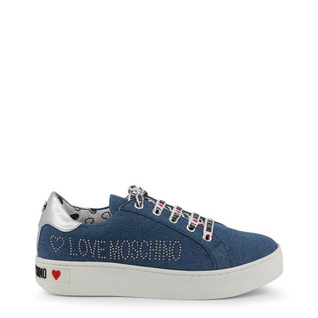 Denim Blue Love Moschino Women/'s Low Top Sneakers JA15243G17IH
