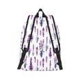 thumbnail image 3 of Balery Lavender Flowers Vintage Canvas Backpack for Men and Women - Large Capacity, Durable Travel Laptop Bag for School, Work, Hiking, and Outdoor Activities, 3 of 7