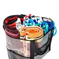 thumbnail image 6 of Back to School Supplies Savings! Sruiluo Portable Tote Bag Mesh Beach Bag Sanitary Bag Toy Storage Bag Makeup Bag Toiletry and Cosmetic Handbag, for Beach, Toys, Vacation Essentials, Black, 6 of 8