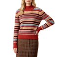 thumbnail image 4 of LUVDA Women's Striped Knit Sweaters Long Sleeve Turtleneck Pullover Casual for Fall Winter, 4 of 4