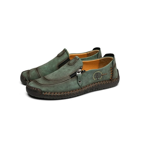 

Ritualay Mens Nonslip Boat Shoe Wear Resistant Flat Driving Work Solid Loafers Green 8