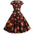 thumbnail image 3 of Vestido de fiesta de noche de ama de casa de manga corta vintage de Halloween de los años 50 para mujer Pompotops ghjkhdj14827, 3 of 8