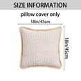 thumbnail image 7 of REGALWOVEN Boho Decorative Throw Pillow Covers with Tassel Edge Set of 2 Soft Square Pillow Cases for Couch Bed Living Room Light Grey 18" x 18", 7 of 7