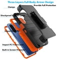 thumbnail image 6 of Galaxy A17 5G Case,Takfox Samsung Galaxy A17 5G Holster Phone Case with Built-in Screen Protector Swivel Belt Clip [3 Layers] Heavy Duty Full Body Protection Shockproof Kickstand Cover - Black/Orange, 6 of 7