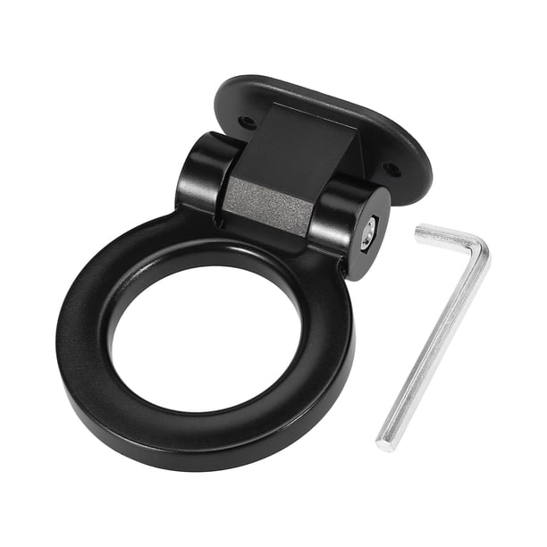Negro círculo Forma Coche Gancho Remolque Decoración Parachoque Remolque Pegatina Conjunto