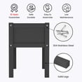 thumbnail image 5 of USYOLUR Small HDPE Raised Garden Bed, Weatherproof Outdoor Planter Box with Legs, Raised Planter Beds for Garden, Patio, Deck, Balcony (Black), 5 of 8