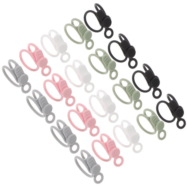 Bridas de silicona reutilizables para cables, organizador de cables para auriculares y electrodomésticos, 20 unidades, ajustables, de gel de sílice