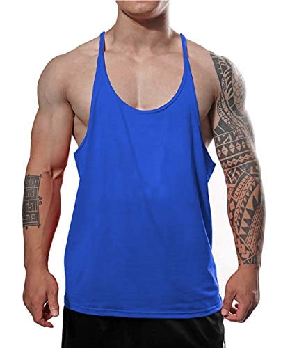 JEEING GEAR Mens Stringer Bodybuilding Workout Gym Tank Tops Y Back Cotton Color Camouflage Size XL
