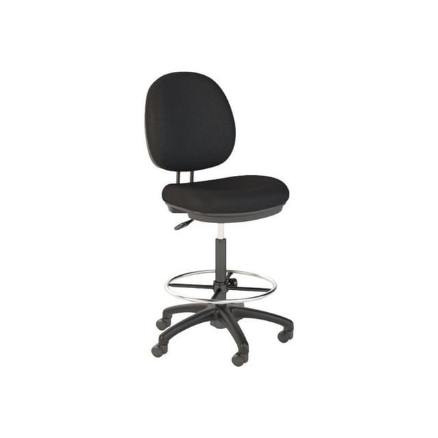 BBF - Tabouret - de Travail - Fauteuil Inclinable - Dossier Bas - Pivotant - Tissu - Noir