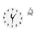 thumbnail image 1 of Reloj de pared de bailarina, figura abstracta de lector, decoración colgante silenciosa, escultura artística de resina, adecuada para sala de estar, d, 1 of 8
