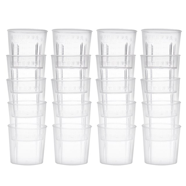 Unique Bargains 20pcs Measuring Cup Labs PP Graduated Beakers 20ml