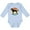 AE-Light Blue, variant on Inktastic Vizsla Dog Retro Sunset Boys or Girls Long Sleeve Baby Bodysuit