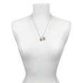 thumbnail image 3 of Delight Jewelry Goldtone Flat Pebbles Spinner Silvertone Script Initial Disc - H - Charm Necklace, 20"+3", 3 of 4