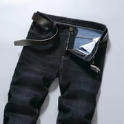 uublik Men’s Fashion Bootcut Jeans Regular Fit Mens Work Pants Black