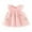 Pink, variant on Sngxgn Girls Tie Back Short Sleeve Ruffle Hem Off Shoulder Casual Elegant Dresses(Beige,5)