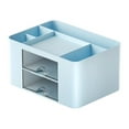 thumbnail image 1 of GUOOL Organizer Pencil Storage Box with Drawers Multifunctional for Home Decor Desktop Blue, 1 of 9