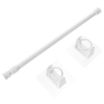 TABLZONE Curtain Rod Brackets for Adjustable Curtain Telescoping Rod White 1 Set 11.8-19.7in