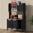 thumbnail image 7 of Towallmark Cat Litter Box Enclosure with Shelves, Litter Box Enclosure, Hidden Litter Box Furniture, Sturdy Cat Washroom Storage, Indoor Cat House Furniture,Black, 7 of 7