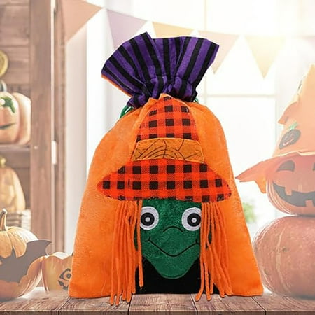 

BFYSFBAIG Velvet Candy Bags Child Friendly Trick Or Holders Elegant Ghostly Party