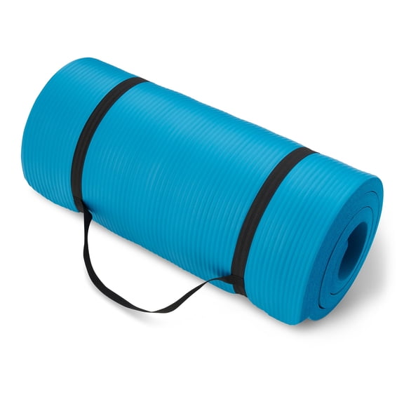 Extra Thick Non Slip Exercise Yoga Mat with Adjustable Carrying Strap, Durable Workout Mat for Yoga, Home Fitness